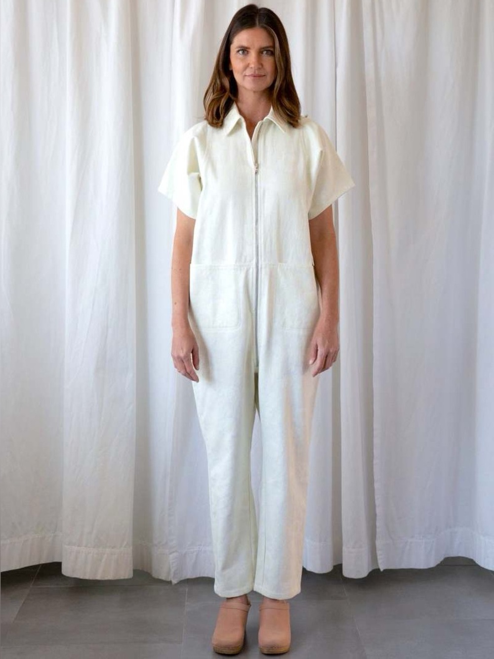 Rachel Comey Barrie Jumpsuit Dirty 
Size 2 Women's Cream Zip-Front Jumpsuit NWT